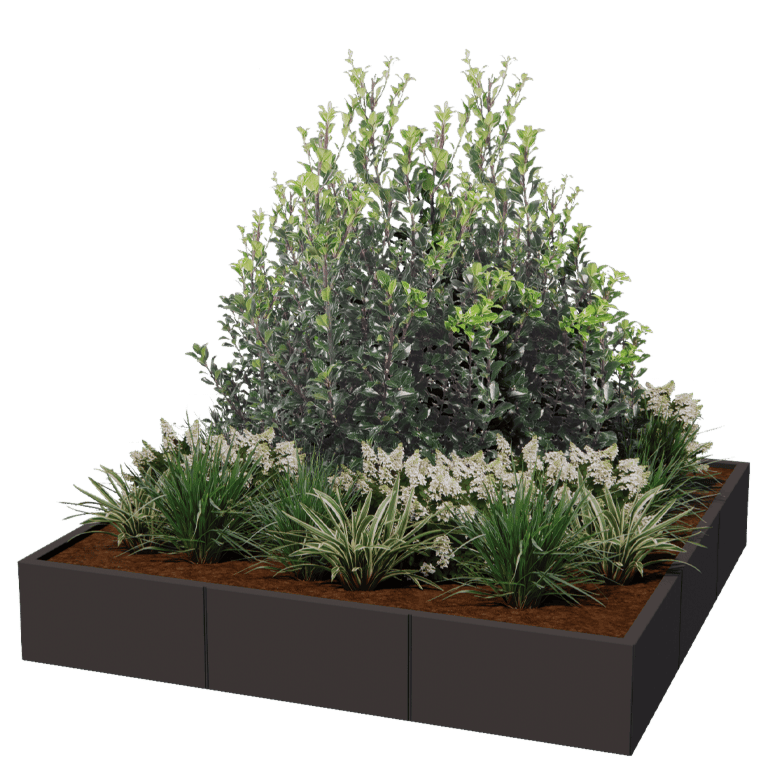 Bac à plantes en acier thermolaqué Miami xxl 180 x 180 cm