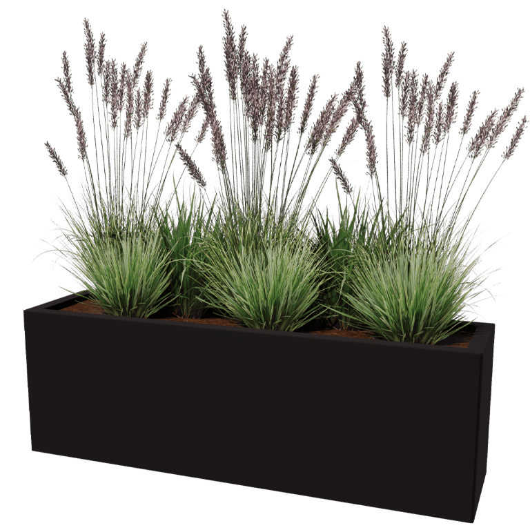 Bac à plantes en acier thermolaqué Texas 30 x 120 cm