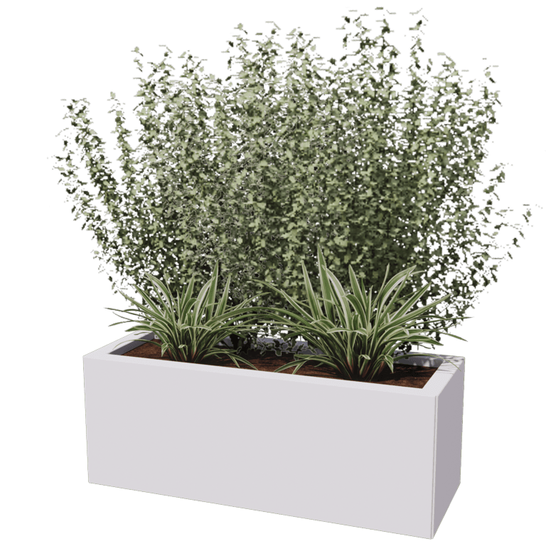 Bac à plantes en acier thermolaqué Texas 30 x 80 cm