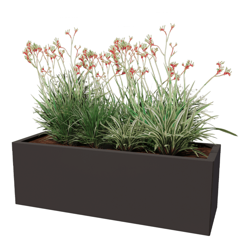 Bac à plantes en acier thermolaqué Texas 40 x 120 cm