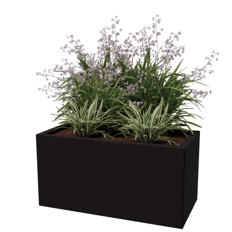 Bac à plantes en acier thermolaqué Texas 40 x 80 cm