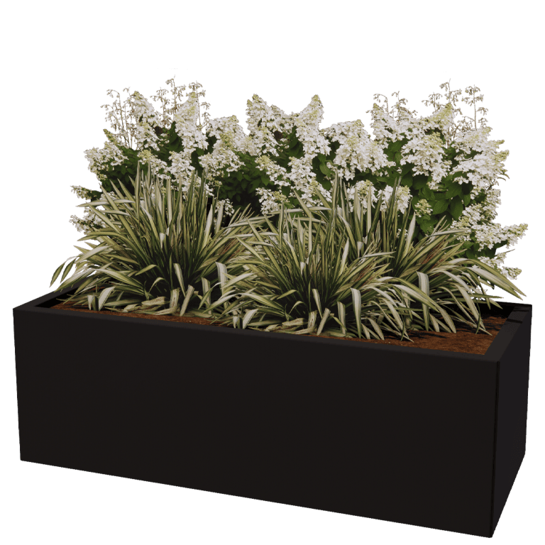 Bac à plantes en acier thermolaqué Texas 50 x 120 cm