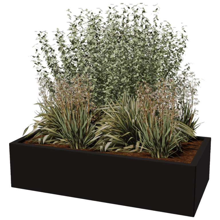 Bac à plantes en acier thermolaqué Texas 60 x 120 cm