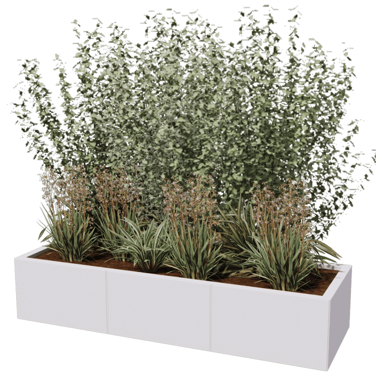 Bac à plantes en acier thermolaqué Texas xxl 150 x 50 cm