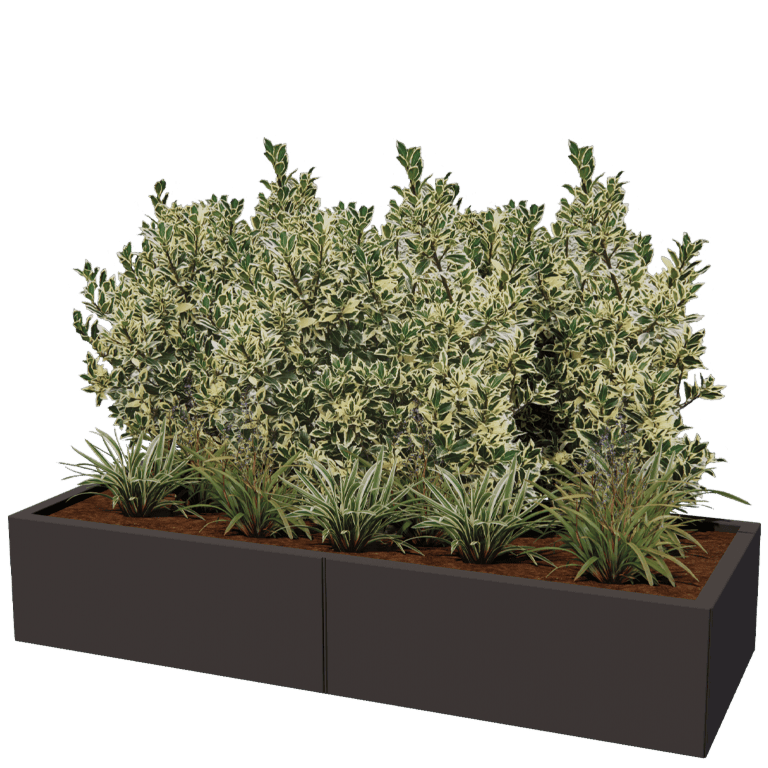 Jardinière en acier thermolaqué Texas xxl 160 x 60 cm
