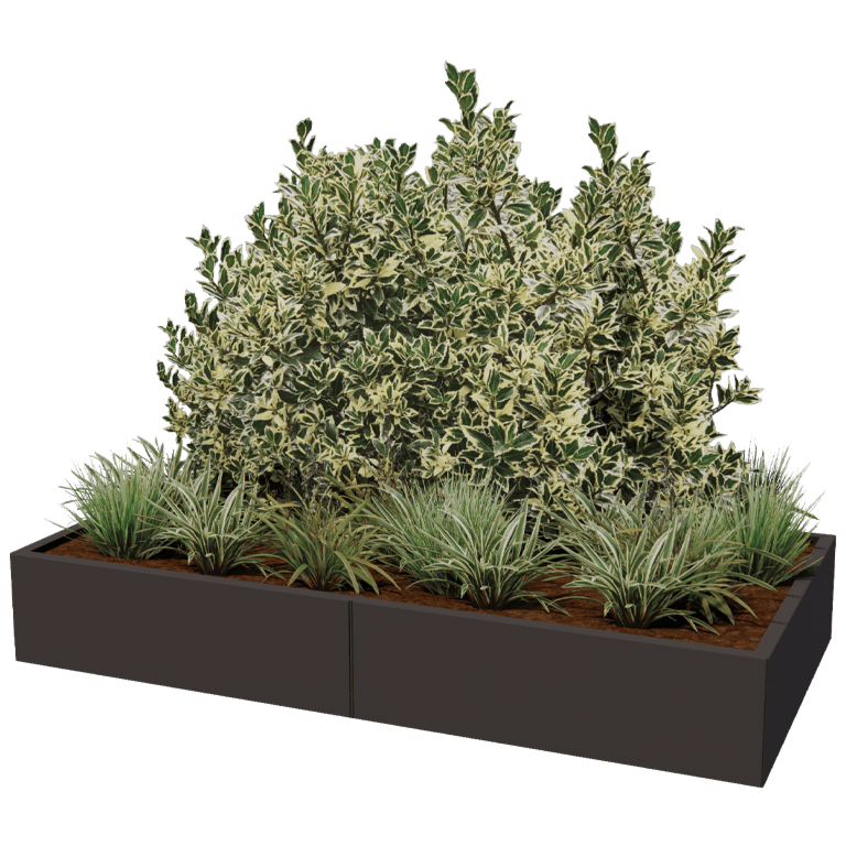 Bac à plantes en acier thermolaqué Texas xxl 200 x 100 cm