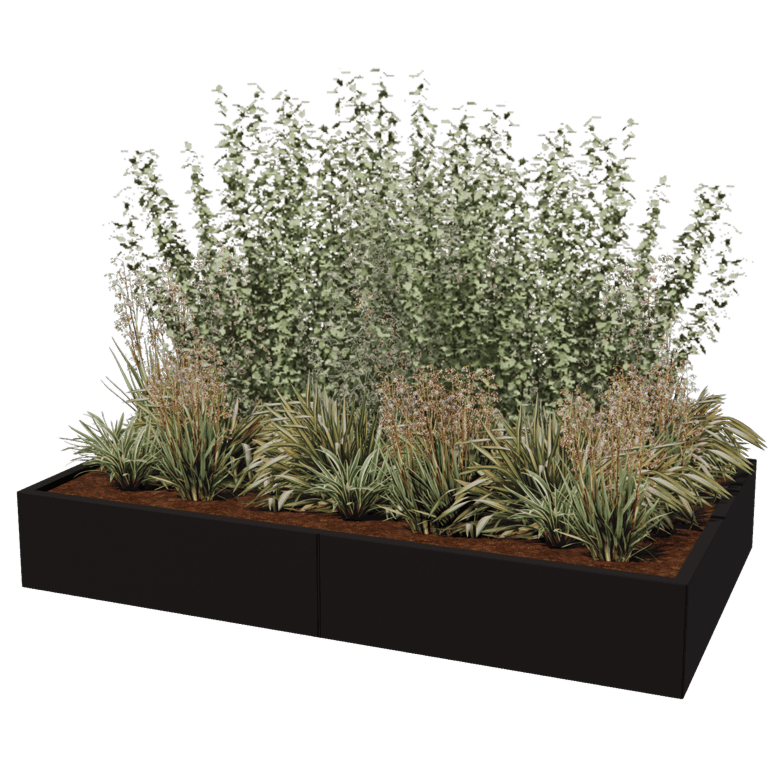 Jardinière en acier thermolaqué Texas xxl 200 x 120 cm