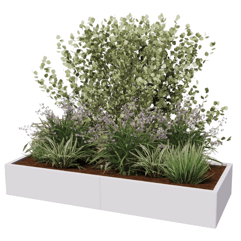 Jardinière en acier thermolaqué Texas xxl 200 x 80 cm