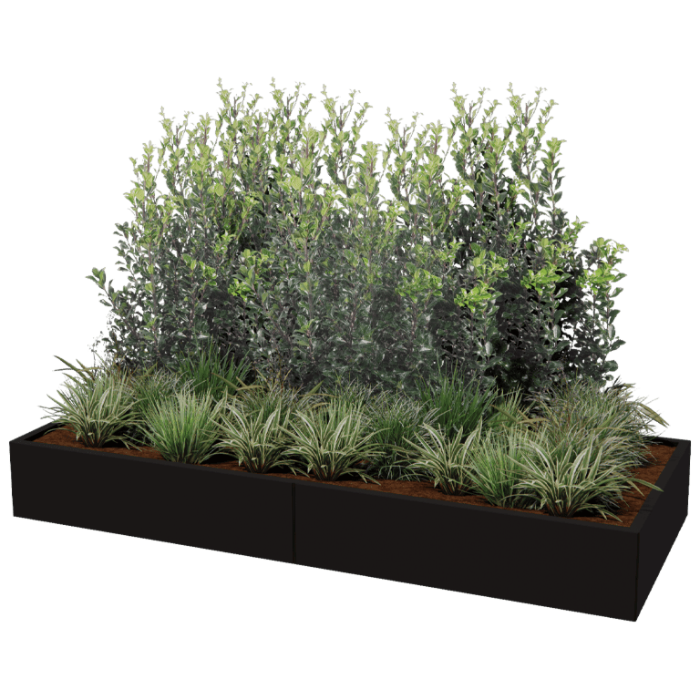 Jardinière en acier thermolaqué Texas xxl 240 x 100 cm