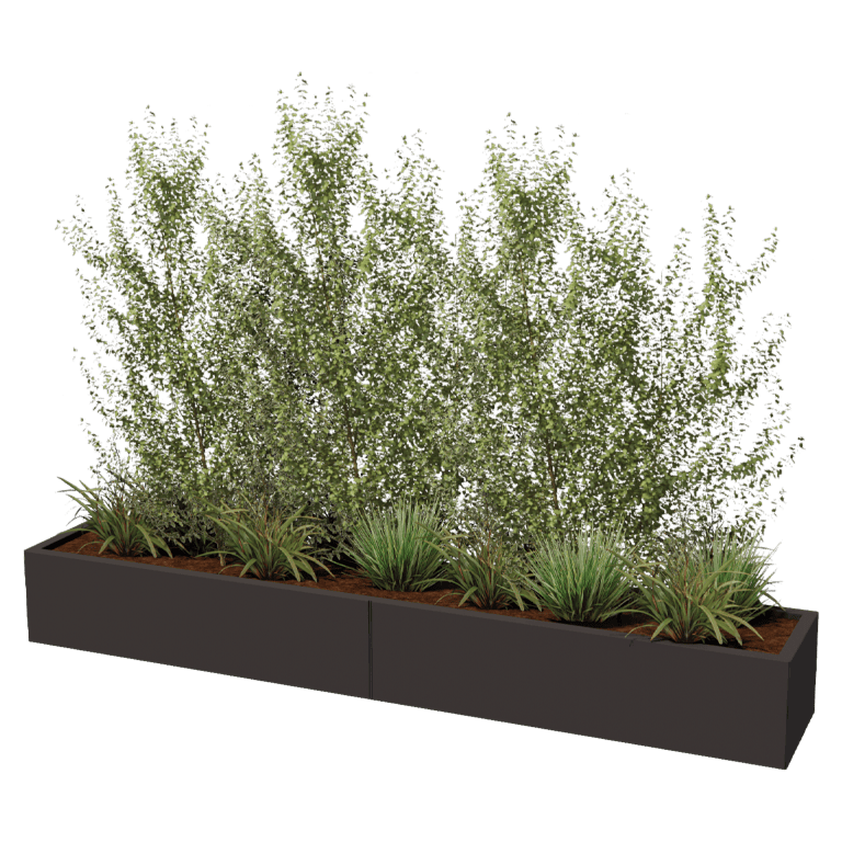 Jardinière en acier thermolaqué Texas xxl 240 x 40 cm