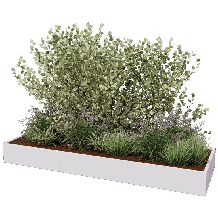 Bac à plantes en acier thermolaqué Texas xxl 300 x 100 cm