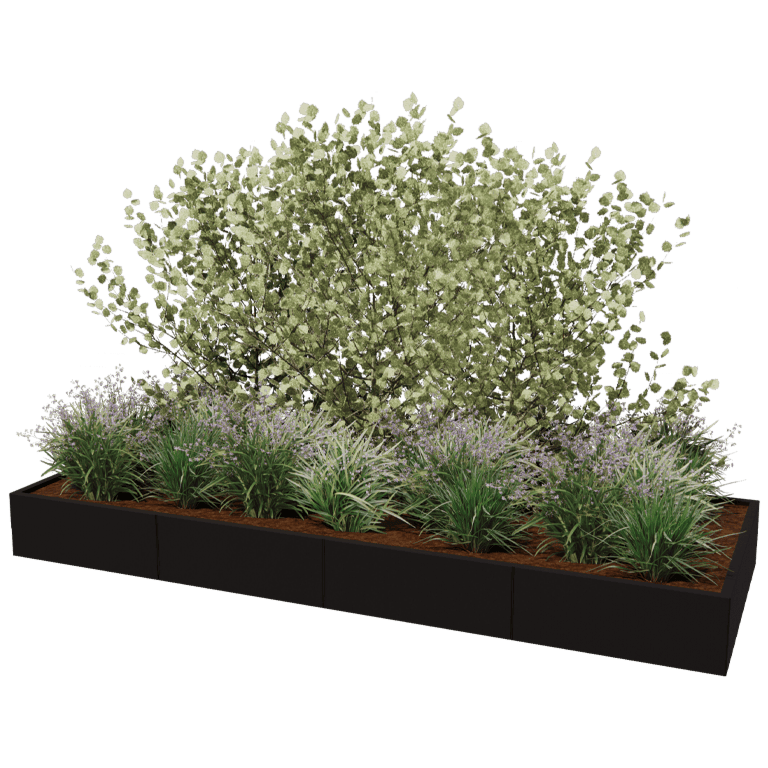 Jardinière en acier thermolaqué Texas xxl 320 x 120 cm