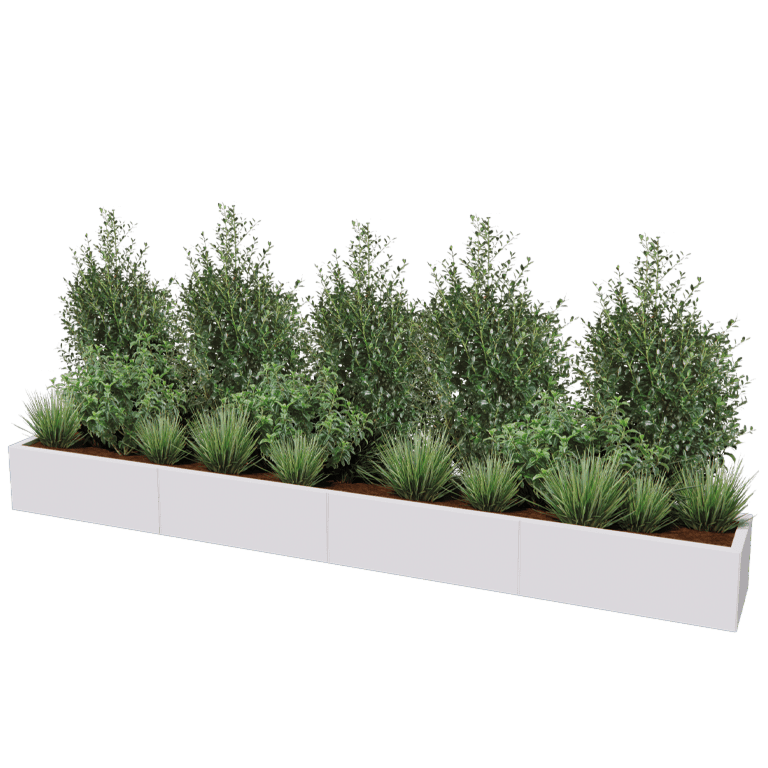 Bac à plantes en acier thermolaqué Texas xxl 320 x 40 cm