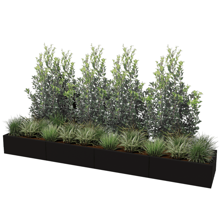 Jardinière en acier thermolaqué Texas xxl 320 x 60 cm