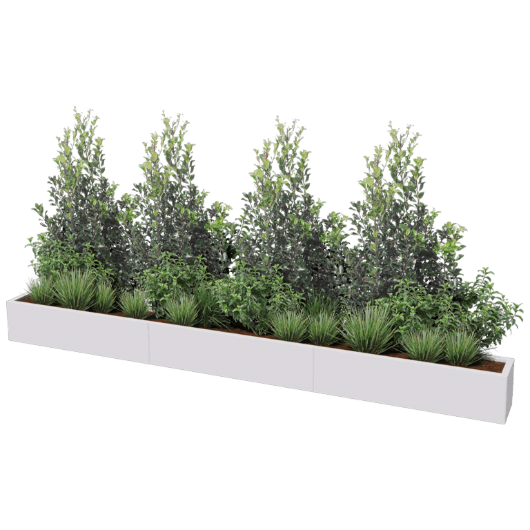 Jardinière en acier thermolaqué Texas xxl 360 x 30 cm