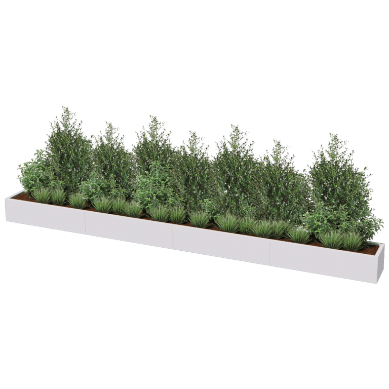 Jardinière en acier thermolaqué Texas xxl 480 x 40 cm