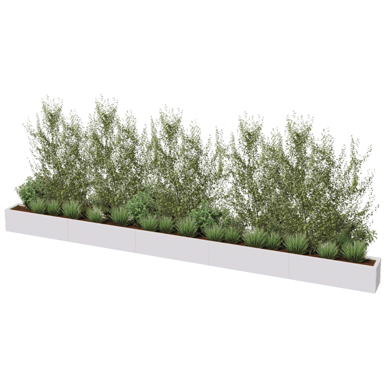 Jardinière en acier thermolaqué Texas xxl 500 x 30 cm