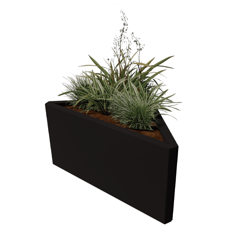 Bac à plantes en acier thermolaqué Alaska isocèle 84 cm