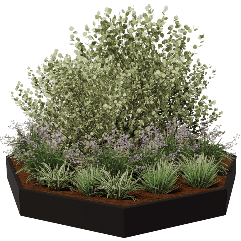 Jardinière en acier peint par poudrage Chicago 120