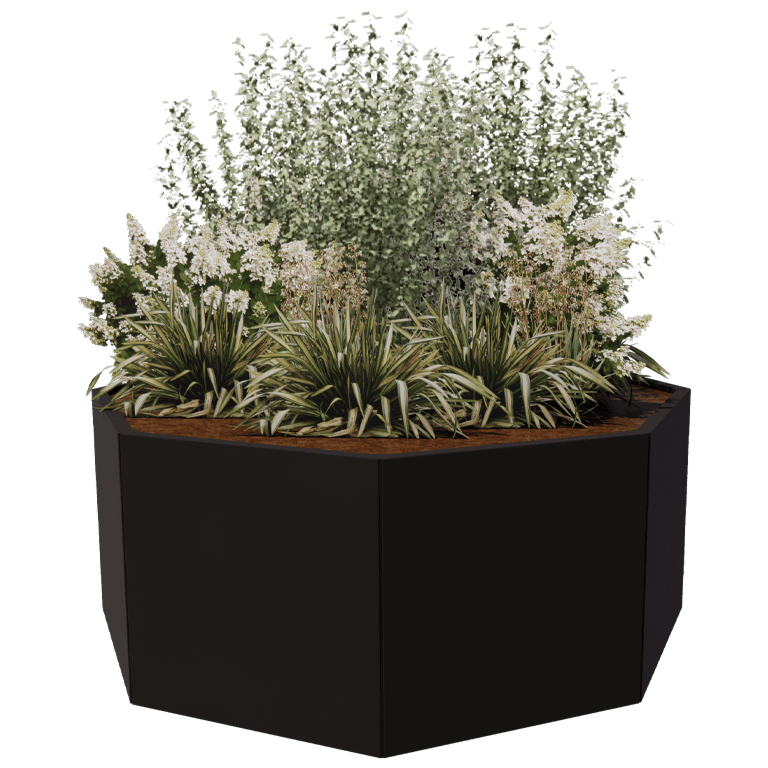 Jardinière en acier peint par poudrage Chicago 70