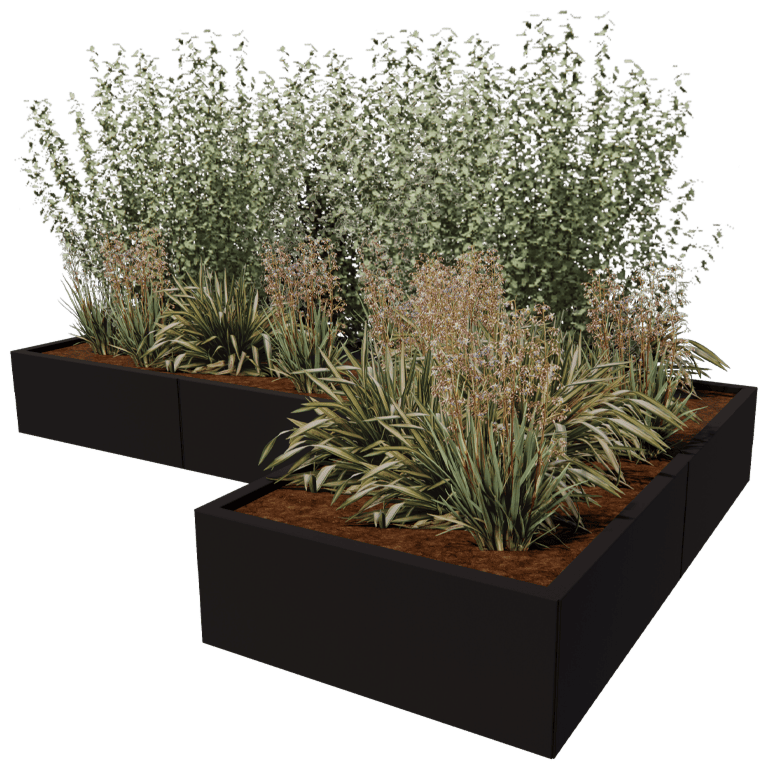 Bac à plantes en acier thermolaqué Kansas 80