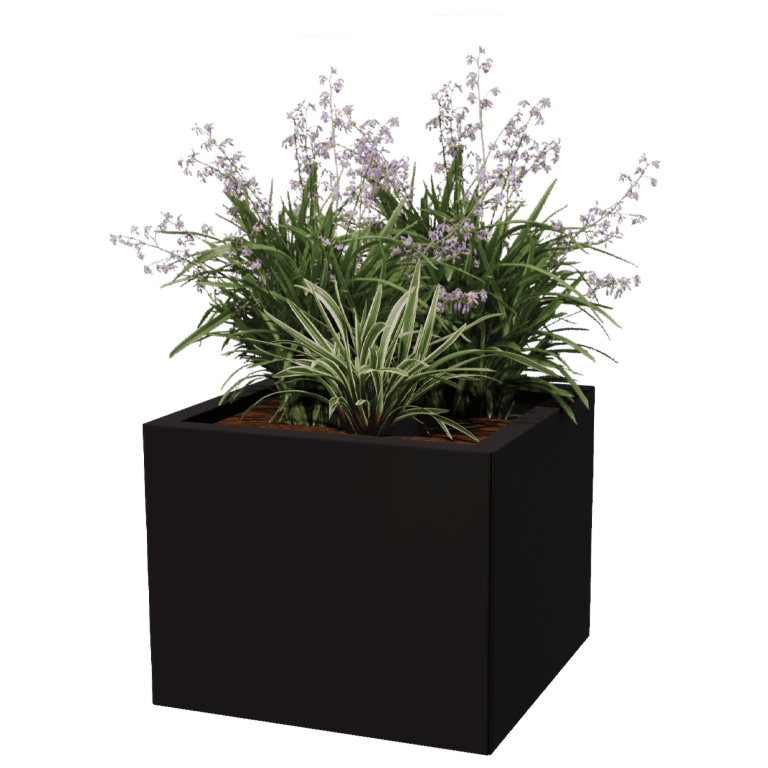 Bac à plantes en acier thermolaqué Miami 50 x 50 cm
