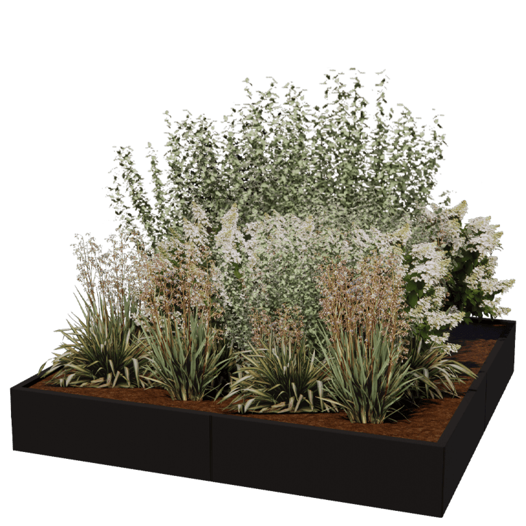 Bac à plantes en acier thermolaqué Miami xxl 200 x 200 cm