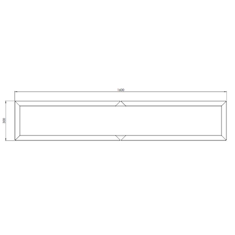 Bac à plantes en acier corten Texas xxl 160 x 30 cm
