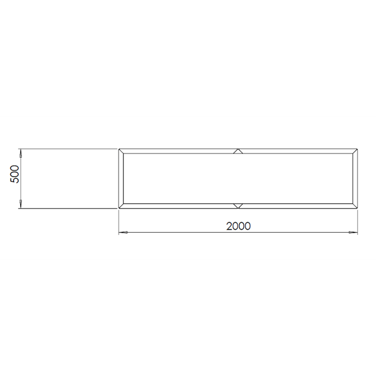 Bac à plantes en acier thermolaqué Texas xxl 200 x 50 cm