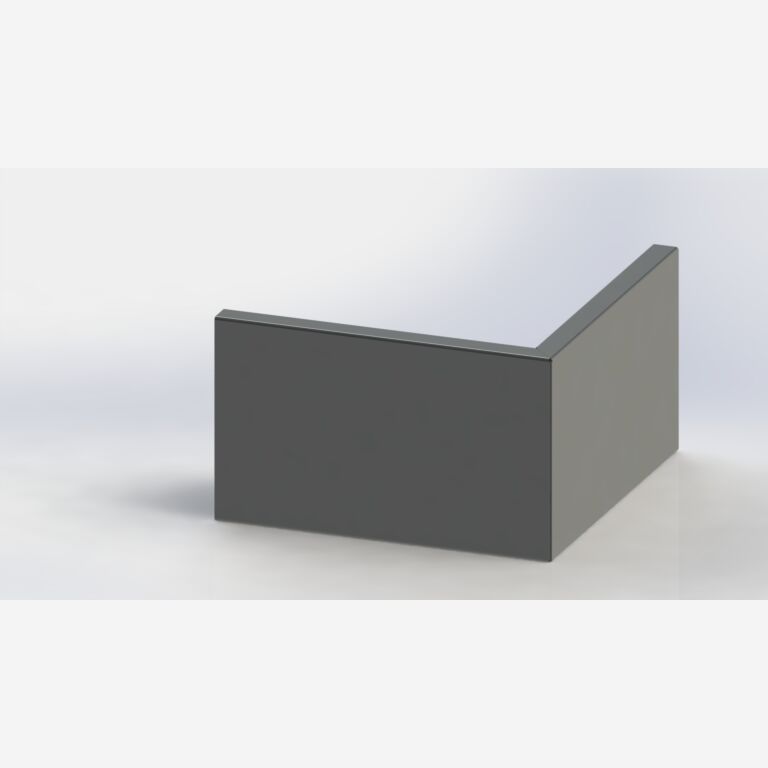 Paroi de soutènement en acier thermolaqué angle extérieur 500x500mm (hauteur 300mm)