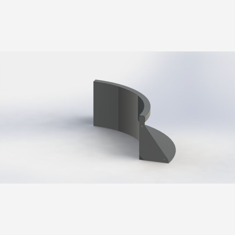 Paroi de soutènement en acier thermolaqué courbe intérieure 500x500mm (hauteur 300mm)