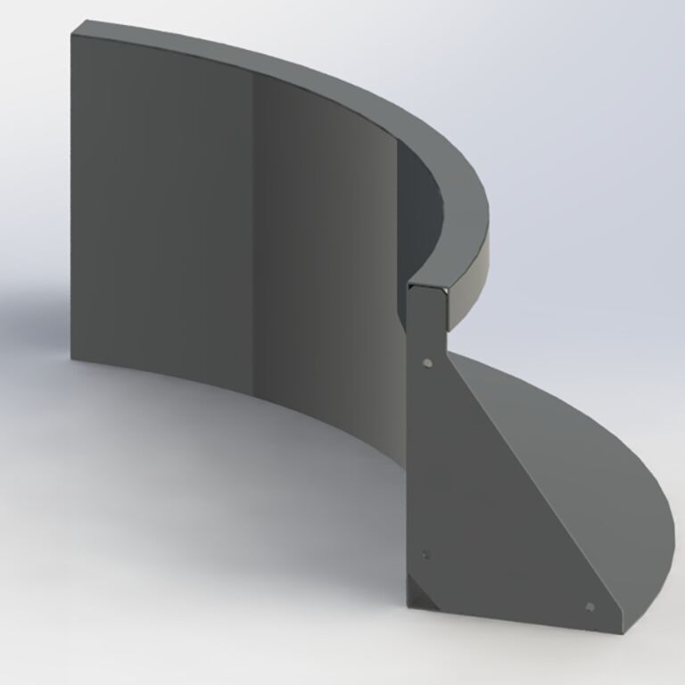 Paroi de soutènement en acier thermolaqué courbe intérieure 50 x 50 cm (hauteur 50 cm)