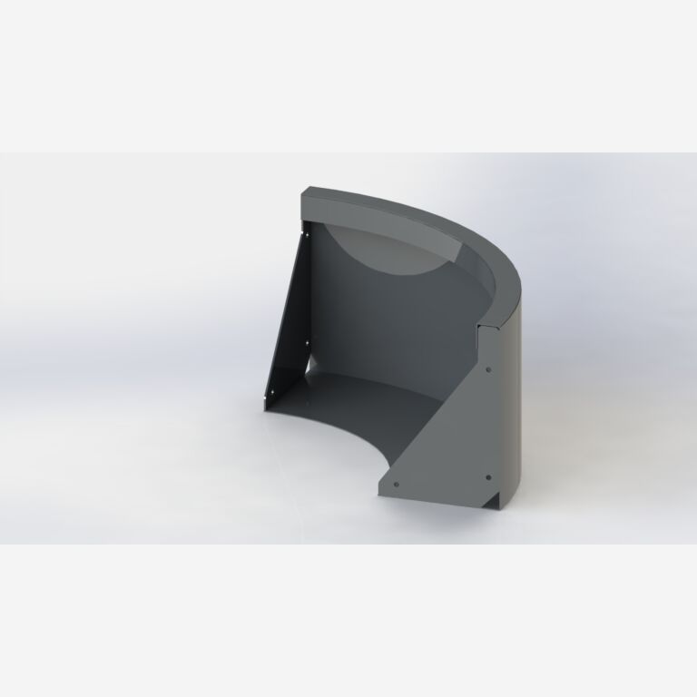 Paroi de soutènement en acier thermolaqué courbe extérieure 500x500mm (hauteur 300mm)