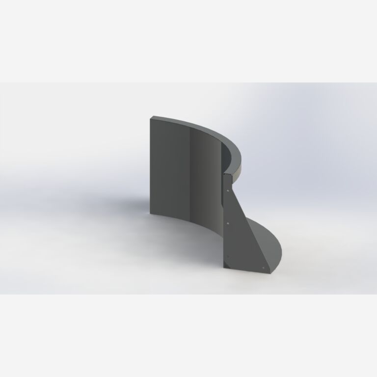 Paroi de soutènement en acier thermolaqué courbe intérieure 500x500mm (hauteur 400mm)