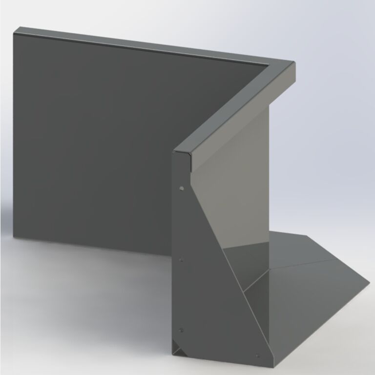 Paroi de soutènement en acier thermolaqué angle intérieur 50 x 50 cm (hauteur 40 cm)
