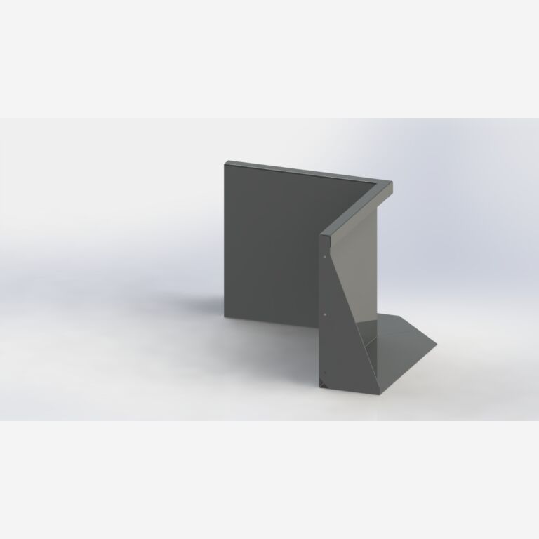 Paroi de soutènement en acier thermolaqué angle intérieur 500x500mm (hauteur 500mm)