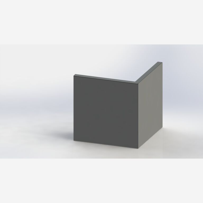 Mur de soutènement en acier peint par poudrage, angle extérieur 50 x 50 cm (hauteur 50 cm)