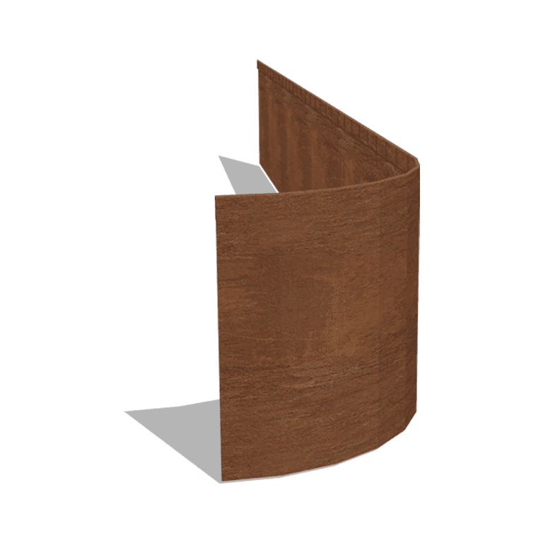 Bordure FLEX en acier corten à bord aplati 35 cm (longueur 240 cm)