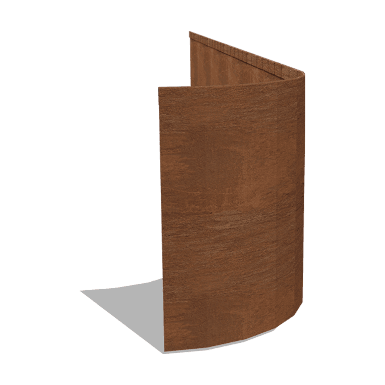 Bordure FLEX en acier corten à bord aplati 45 cm (longueur 240 cm)