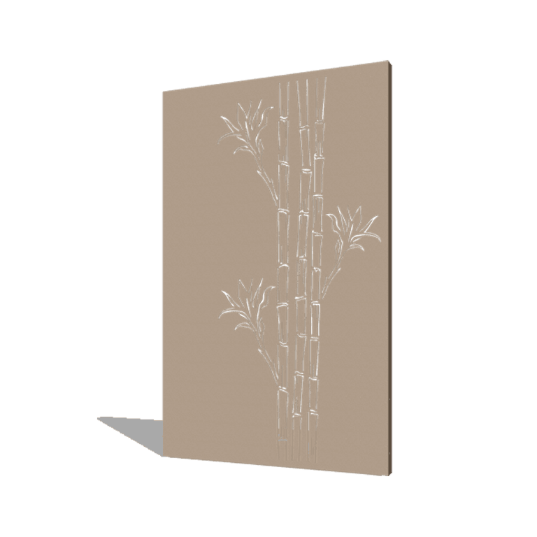 Panneau en acier thermolaqué bambou 120 x 6 x 190 cm