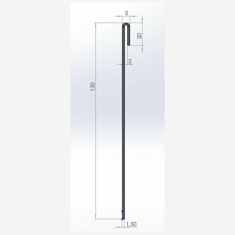 Bordure en acier corten à bord aplati 130mm kit complet pour 15 mètres