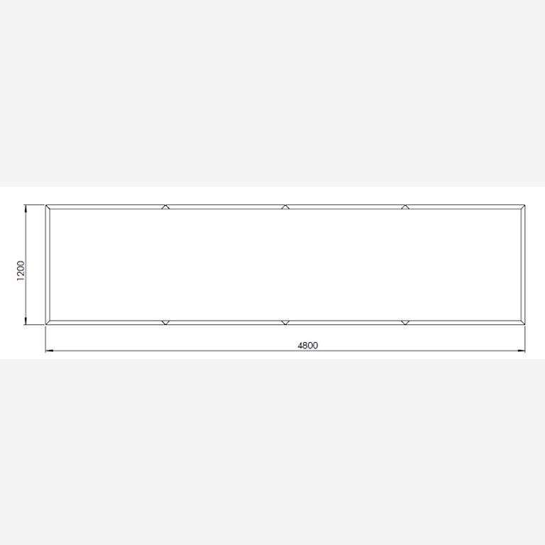 Bac à plantes en acier corten Texas xxl 4800x1200