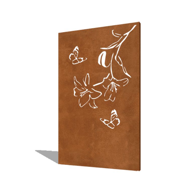 Panneau en acier corten lys 120 x 6 x 190 cm