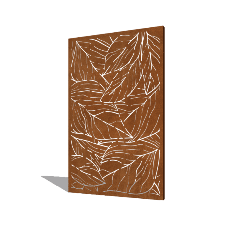 Panneau en acier corten feuilles 120 x 6 x 190 cm