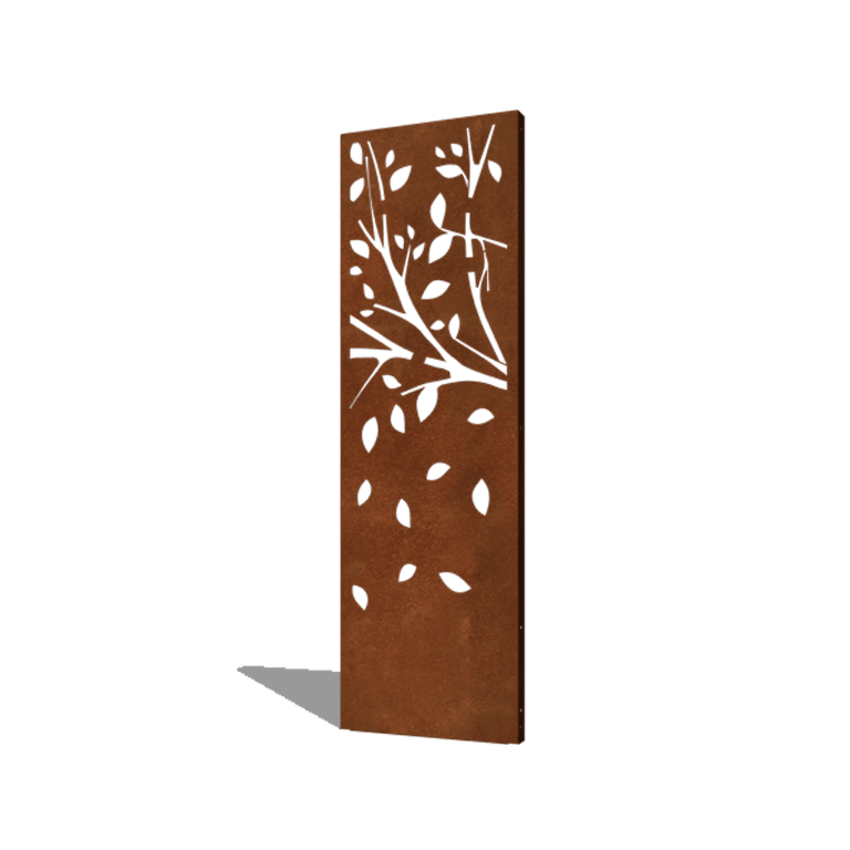 Panneau en acier corten arbre partie 3 60 x 6 x 190 cm