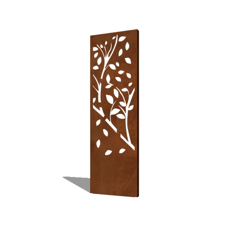 Panneau en acier corten arbre partie 4 60 x 6 x 190 cm