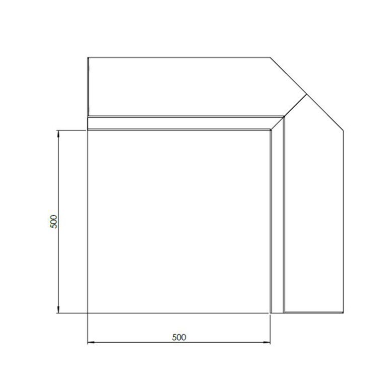 Paroi de soutènement en acier corten angle intérieur 50 x 50 cm (hauteur 40 cm)