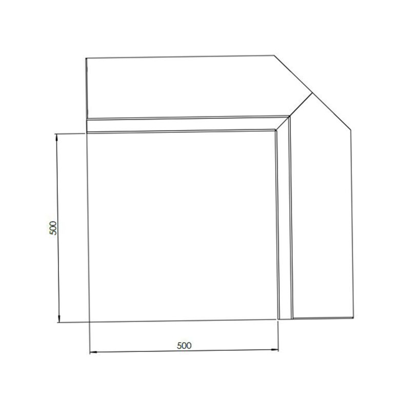 Paroi de soutènement en acier corten angle intérieur 50 x 50 cm (hauteur 30 cm)