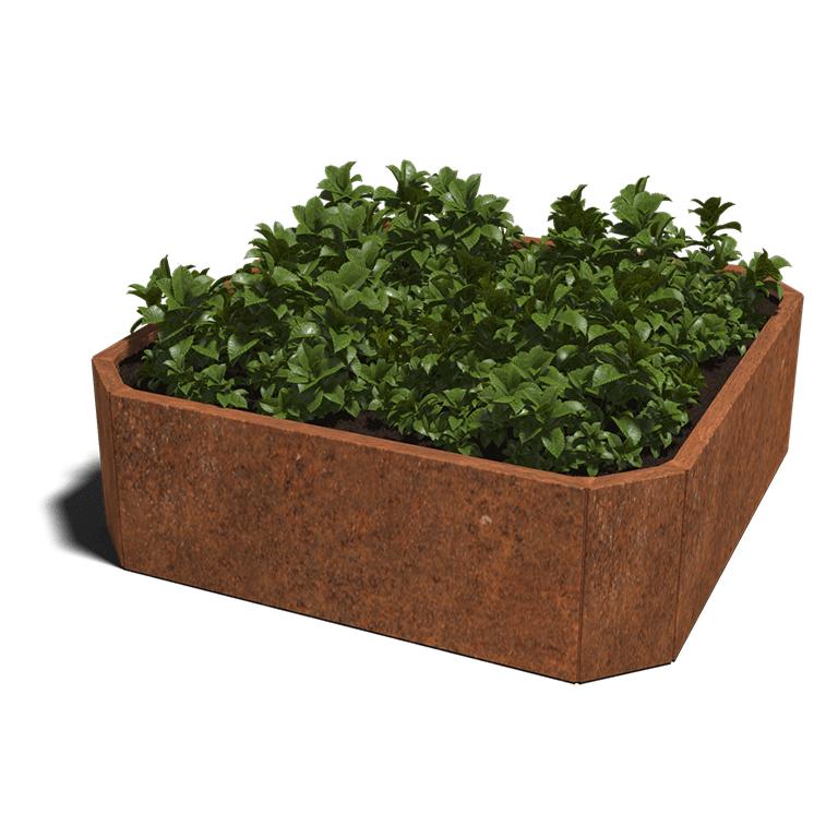 Bac à plantes en acier corten Boston 1000