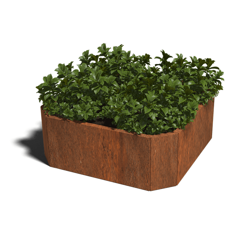 Bac à plantes en acier corten  Boston 800